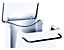 Conteneur mobile à pédale avec frontale amovible | acier peint époxy | Blanc | 70 litres | 480x420x755 | Conticolor  | 1 pièce | medial